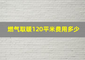 燃气取暖120平米费用多少