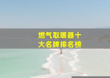 燃气取暖器十大名牌排名榜