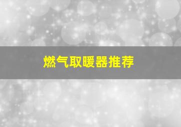 燃气取暖器推荐