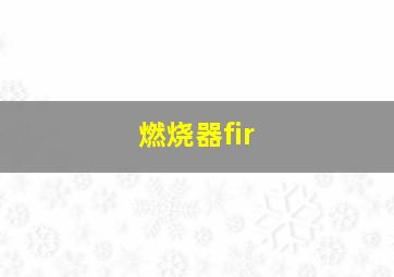 燃烧器fir