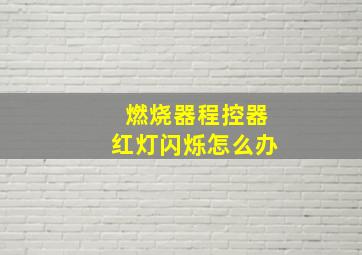 燃烧器程控器红灯闪烁怎么办