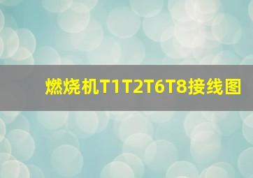 燃烧机T1T2T6T8接线图