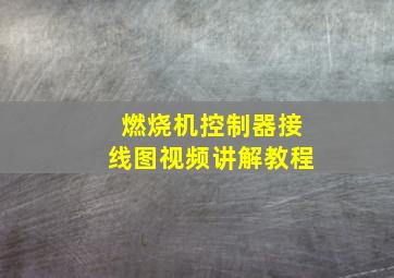 燃烧机控制器接线图视频讲解教程