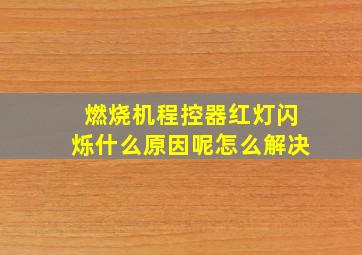 燃烧机程控器红灯闪烁什么原因呢怎么解决