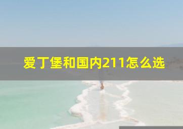 爱丁堡和国内211怎么选