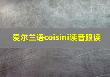 爱尔兰语coisini读音跟读