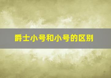 爵士小号和小号的区别