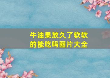 牛油果放久了软软的能吃吗图片大全