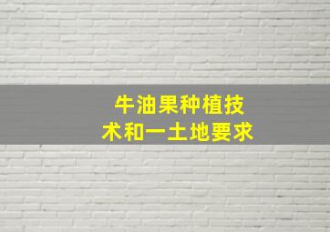 牛油果种植技术和一土地要求