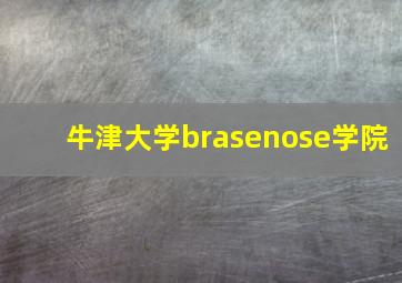 牛津大学brasenose学院