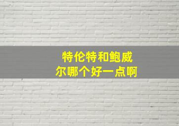 特伦特和鲍威尔哪个好一点啊