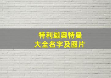 特利迦奥特曼大全名字及图片