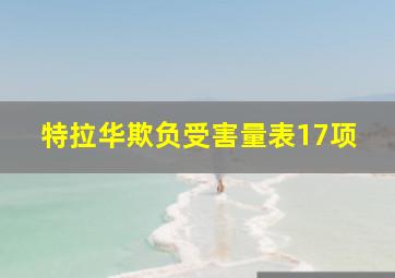 特拉华欺负受害量表17项