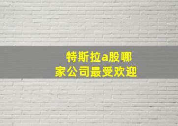 特斯拉a股哪家公司最受欢迎