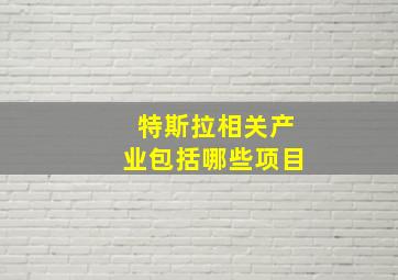 特斯拉相关产业包括哪些项目