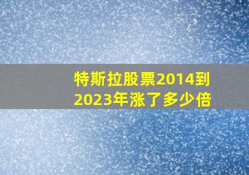 特斯拉股票2014到2023年涨了多少倍