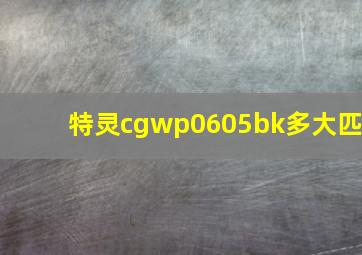 特灵cgwp0605bk多大匹