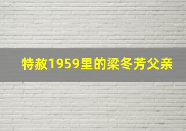 特赦1959里的梁冬芳父亲