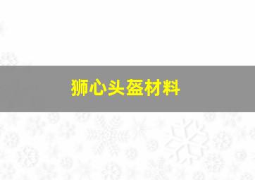 狮心头盔材料