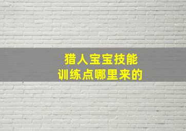 猎人宝宝技能训练点哪里来的