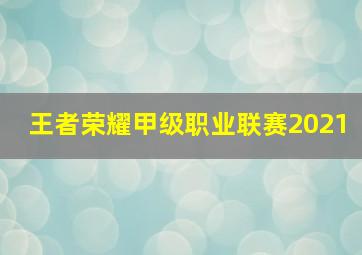 王者荣耀甲级职业联赛2021