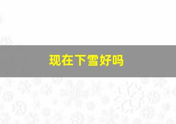 现在下雪好吗