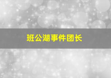 班公湖事件团长