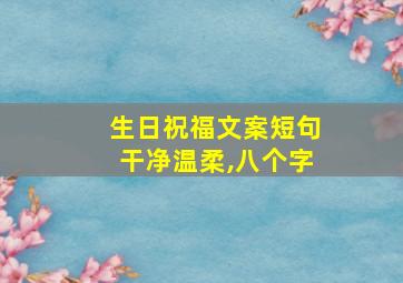 生日祝福文案短句干净温柔,八个字