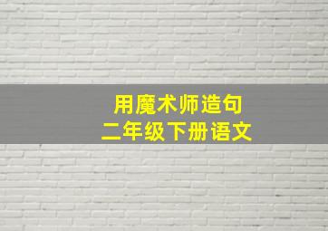 用魔术师造句二年级下册语文