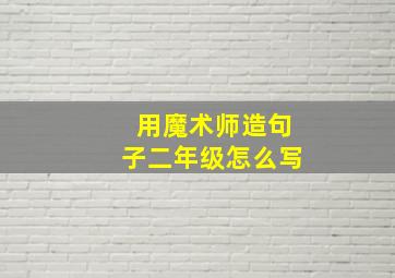 用魔术师造句子二年级怎么写