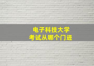 电子科技大学考试从哪个门进