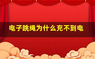 电子跳绳为什么充不到电