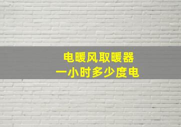 电暖风取暖器一小时多少度电