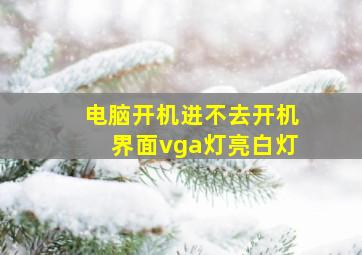 电脑开机进不去开机界面vga灯亮白灯