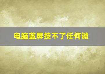 电脑蓝屏按不了任何键