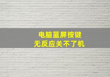 电脑蓝屏按键无反应关不了机