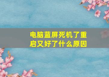 电脑蓝屏死机了重启又好了什么原因