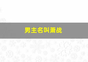 男主名叫萧战