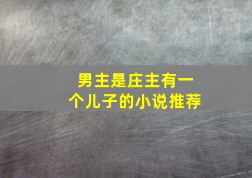 男主是庄主有一个儿子的小说推荐