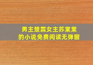 男主楚霖女主苏棠棠的小说免费阅读无弹窗