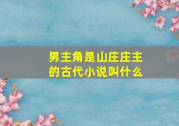 男主角是山庄庄主的古代小说叫什么