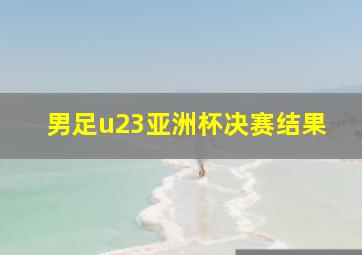 男足u23亚洲杯决赛结果