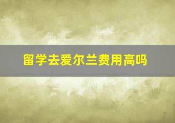 留学去爱尔兰费用高吗