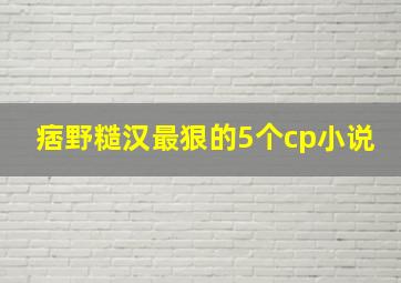 痞野糙汉最狠的5个cp小说