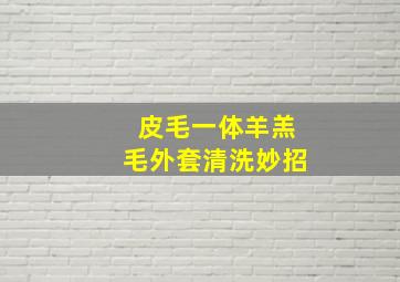 皮毛一体羊羔毛外套清洗妙招