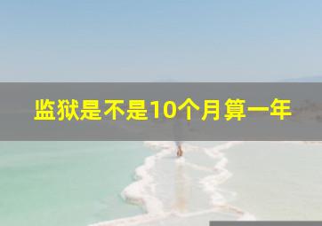 监狱是不是10个月算一年