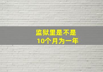 监狱里是不是10个月为一年