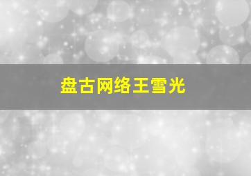 盘古网络王雪光