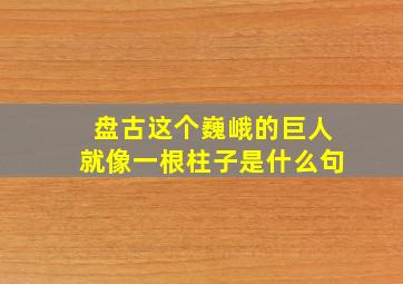 盘古这个巍峨的巨人就像一根柱子是什么句