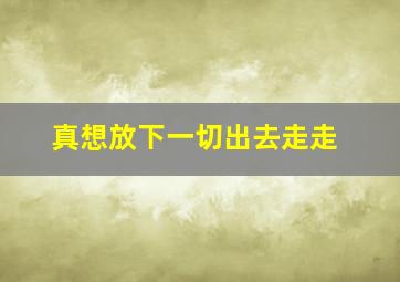 真想放下一切出去走走